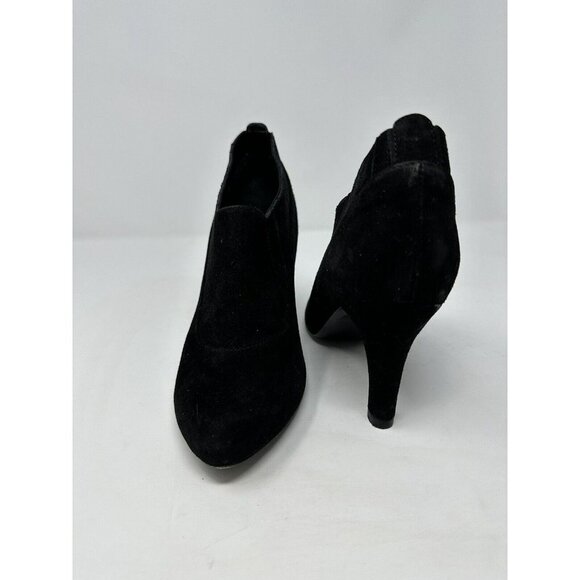 JILDOR SUEDE 7.5 BLACK ANKLE BOOTIES - Picture 4 of 10